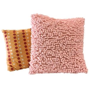 JCPenny Home Collection Throw Pillows Pink Red Pom Pom Polka-a-dot